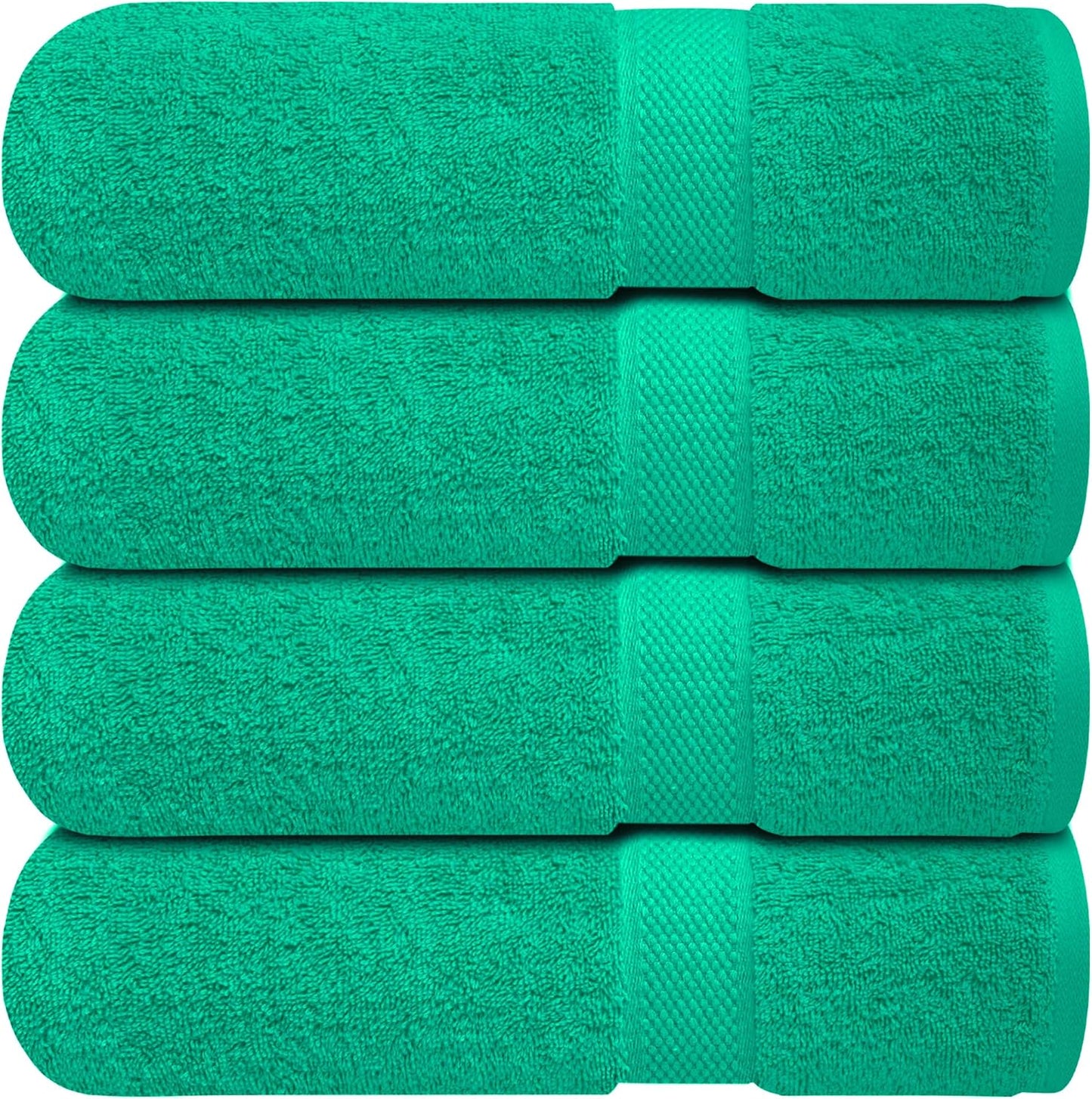 Luxury 100% Cotton Wash Cloths - Soft & Absorbent Face Towels for Bathroom, Gym, and Spa | Pack of 4 (Brilliant White)