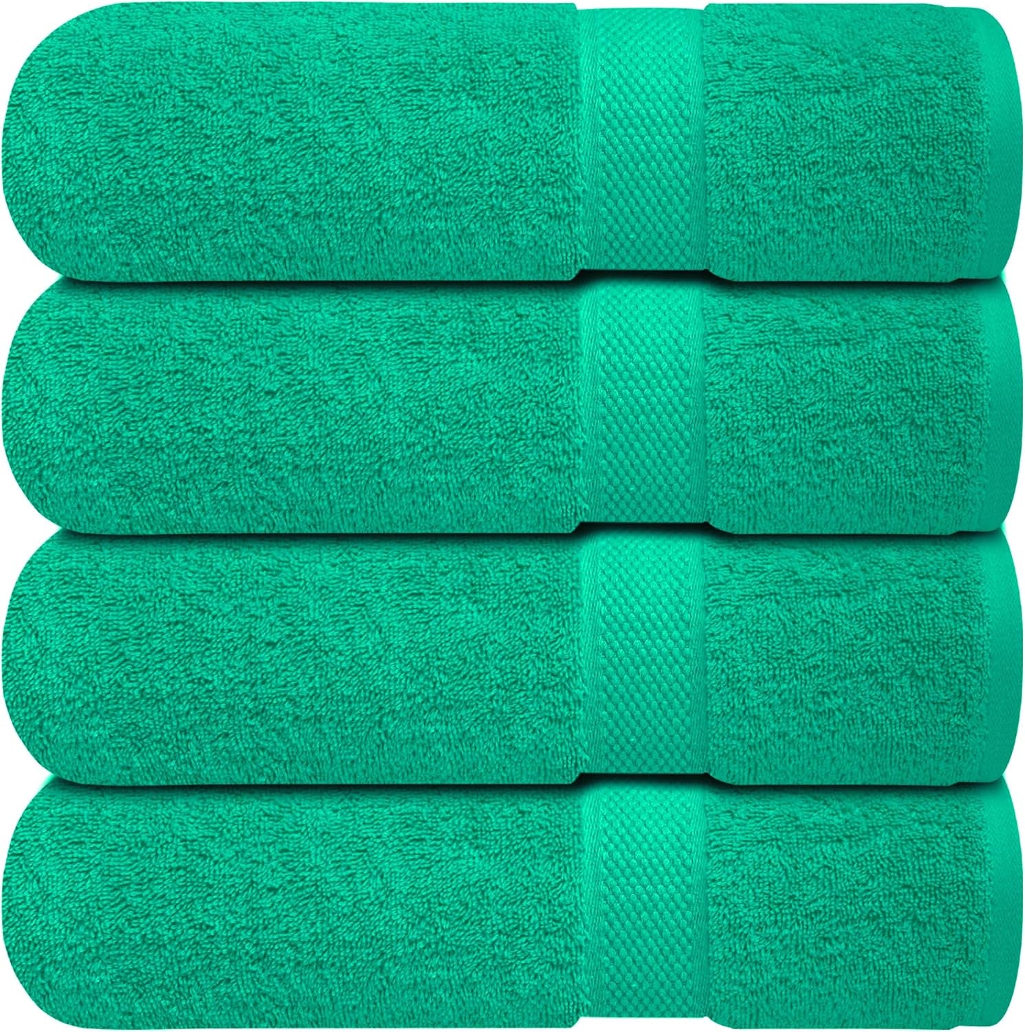 Luxury 100% Cotton Wash Cloths - Soft & Absorbent Face Towels for Bathroom, Gym, and Spa | Pack of 4 (Brilliant White)