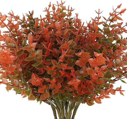 Vibrant 8 Bundle Set of No-Fade Artificial Fall Flowers - Ideal Faux Autumn Decor for Thanksgiving, Christmas, Weddings, and Home Garden!