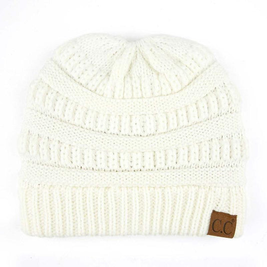 C.C Women's Stylish Ponytail Beanie - Perfect Knit Winter Hat for All Seasons
