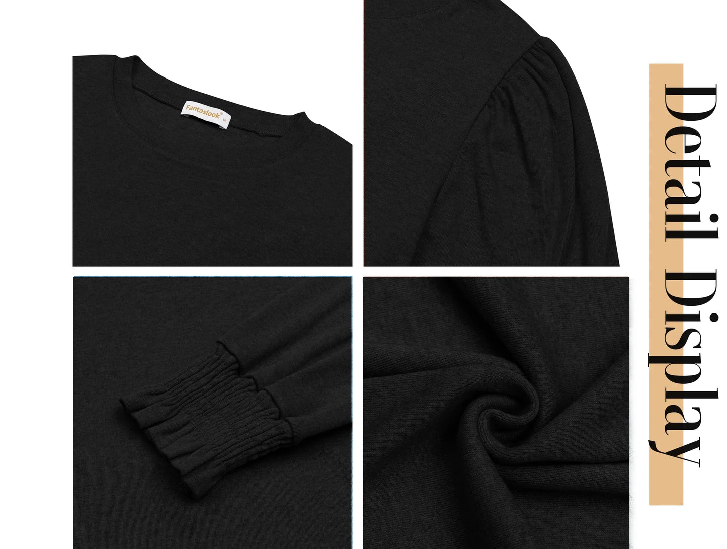 Chic Puff Sleeve Tunic Tops for Women - Stylish Casual Fall Blouses