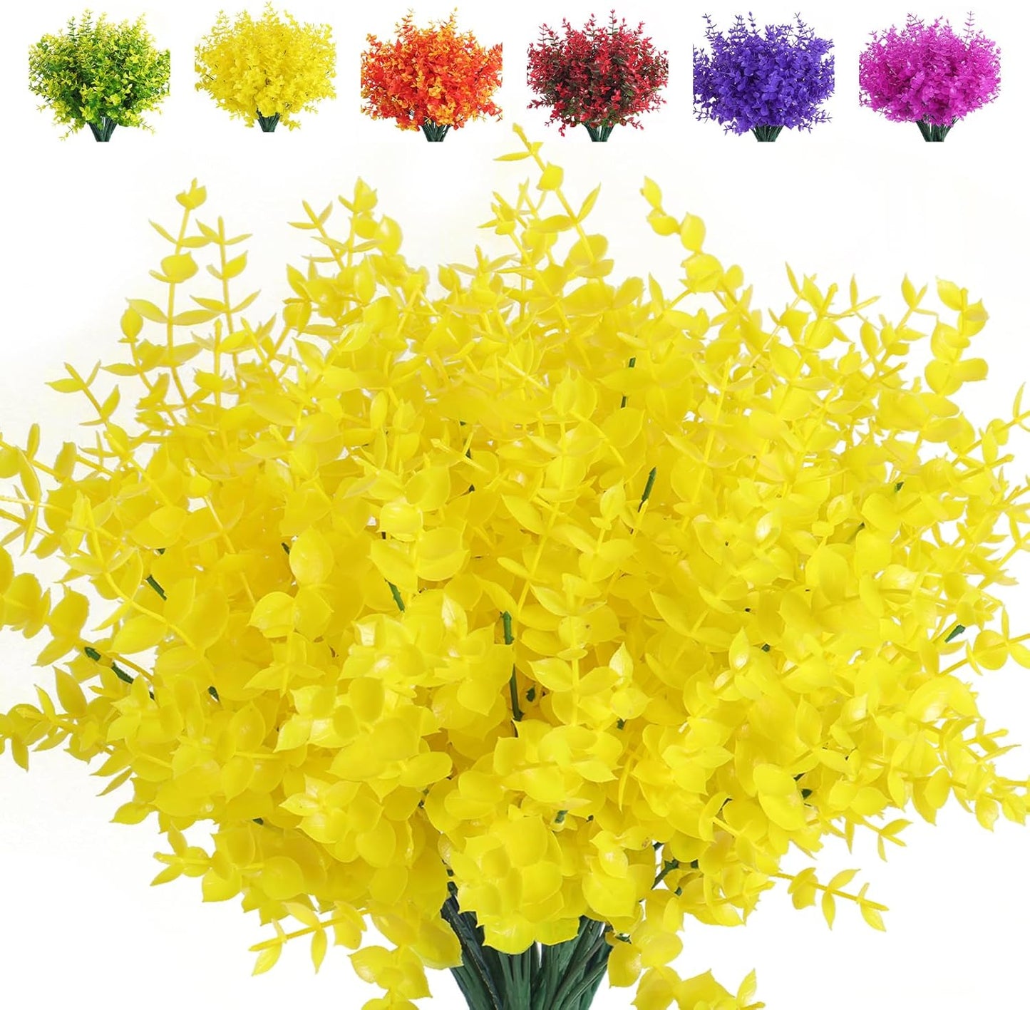 Vibrant 8 Bundle Set of No-Fade Artificial Fall Flowers - Ideal Faux Autumn Decor for Thanksgiving, Christmas, Weddings, and Home Garden!