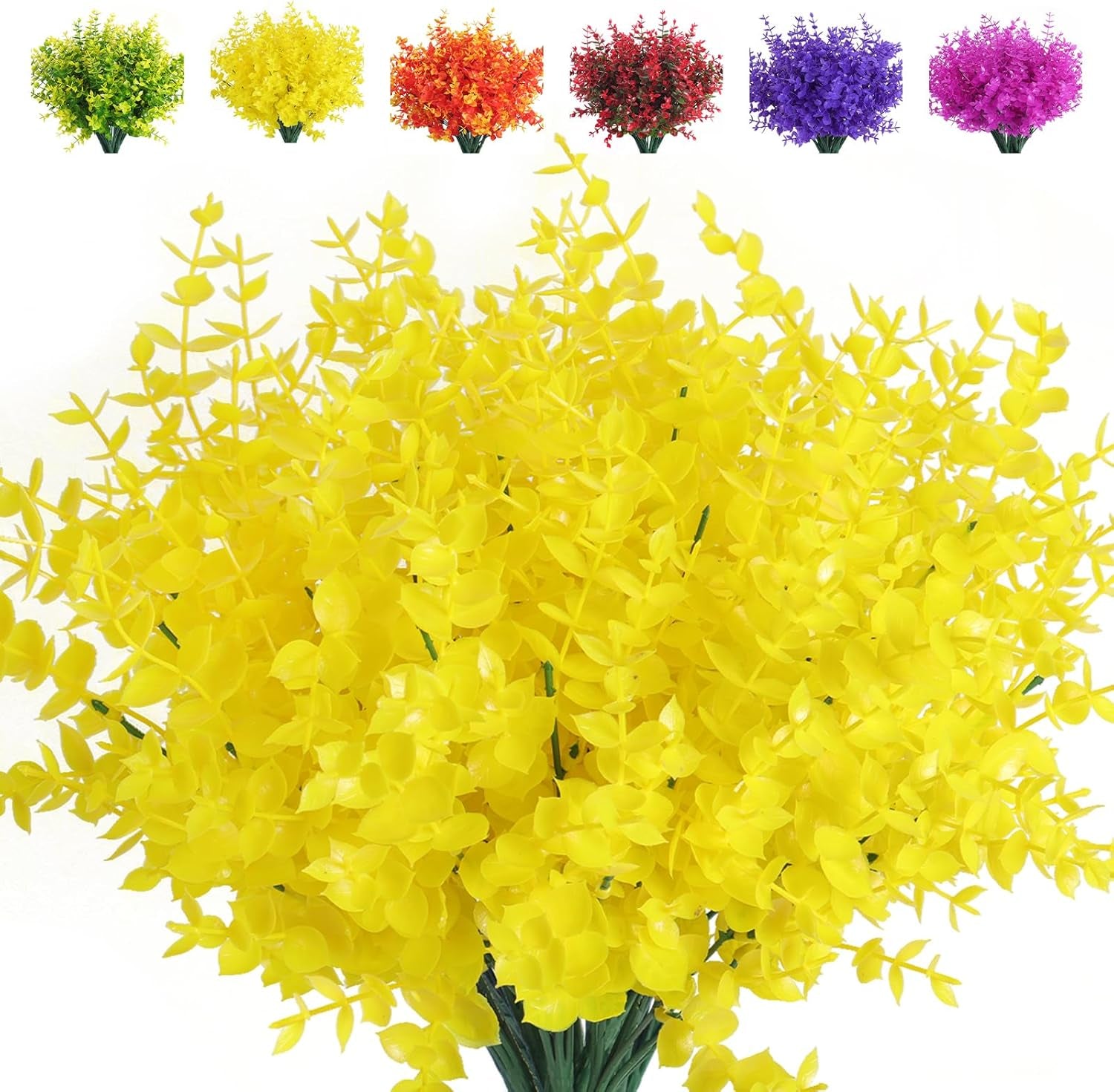 Vibrant 8 Bundle Set of No-Fade Artificial Fall Flowers - Ideal Faux Autumn Decor for Thanksgiving, Christmas, Weddings, and Home Garden!