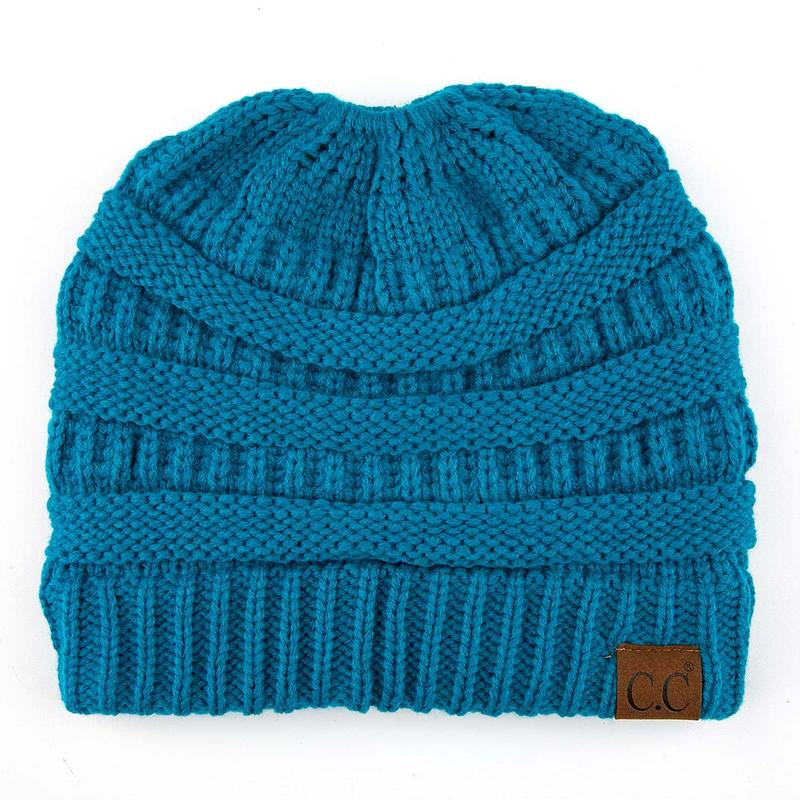 C.C Women's Stylish Ponytail Beanie - Perfect Knit Winter Hat for All Seasons