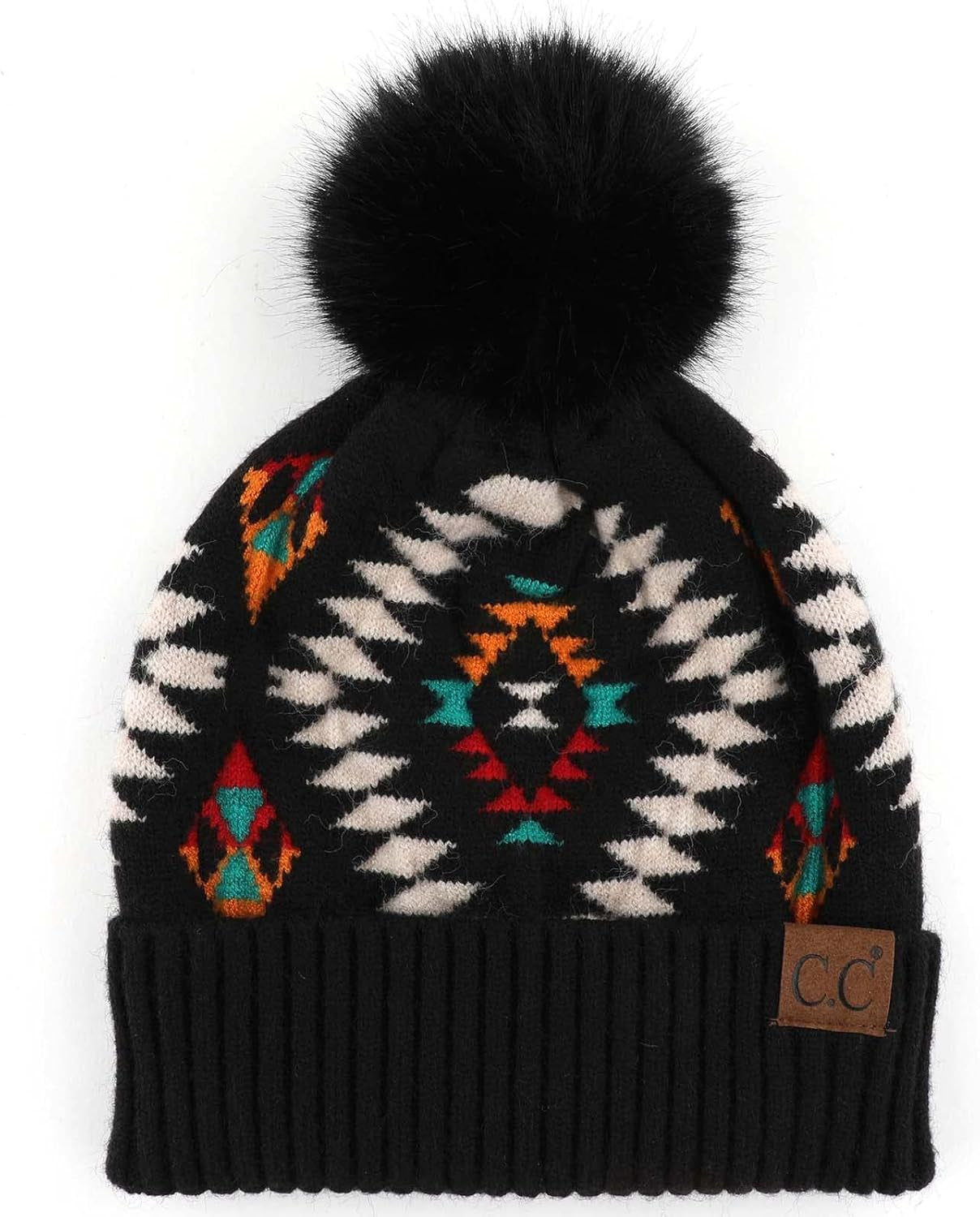 Stylish Chunky Cable Knit Beanie with Fur Pom - Your Must-Have for Winter & Fall!