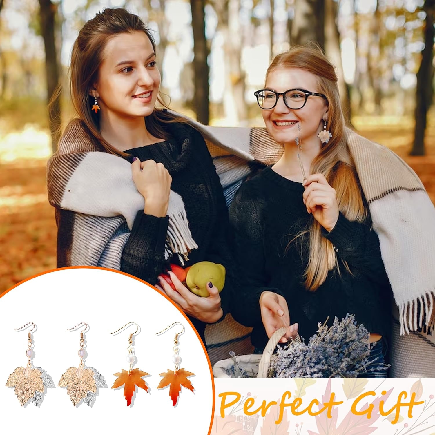 Charming Maple Leaf Fall Earrings - Ideal for Autumn Fashion & Thanksgiving Gifts 2025