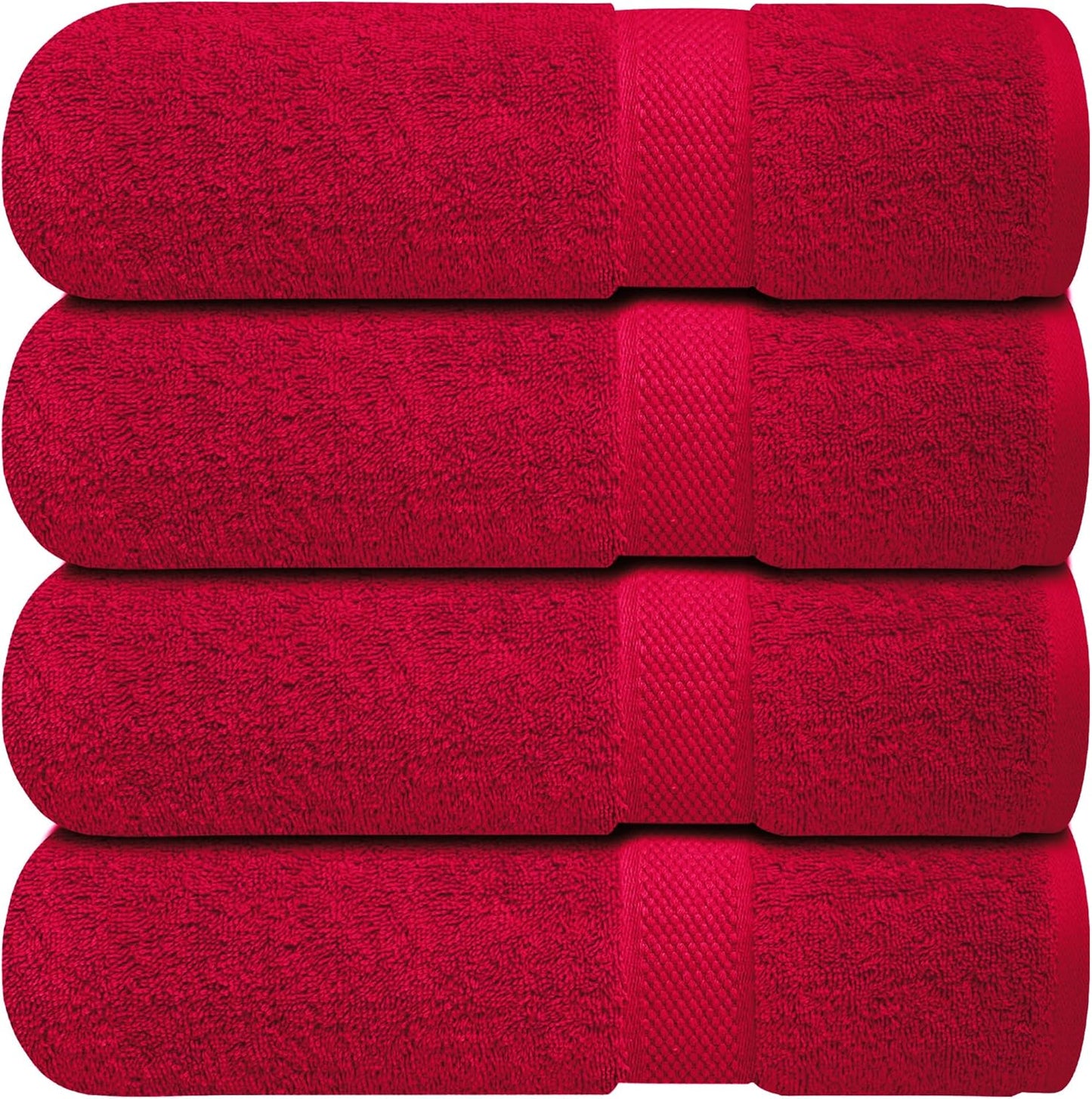 Luxury 100% Cotton Wash Cloths - Soft & Absorbent Face Towels for Bathroom, Gym, and Spa | Pack of 4 (Brilliant White)