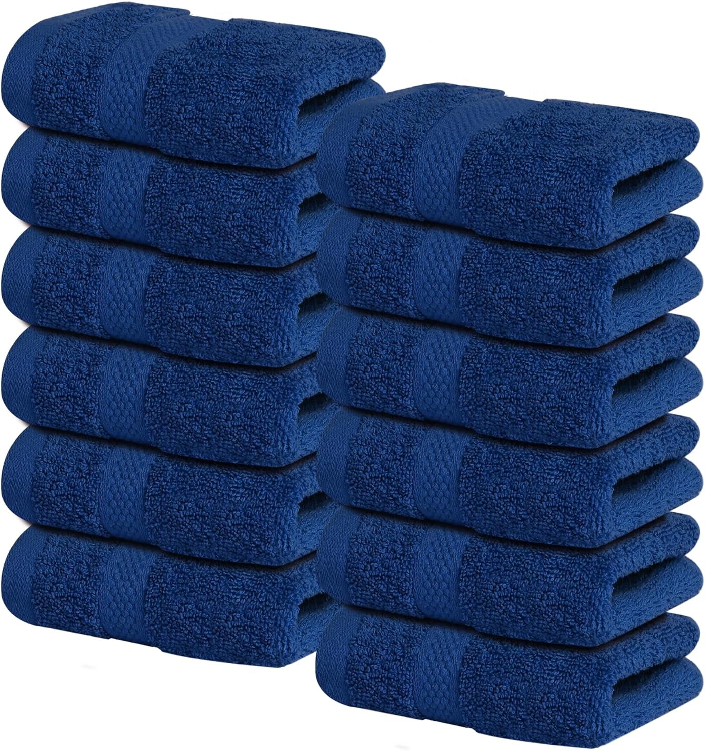 Luxury 100% Cotton Wash Cloths - Soft & Absorbent Face Towels for Bathroom, Gym, and Spa | Pack of 4 (Brilliant White)