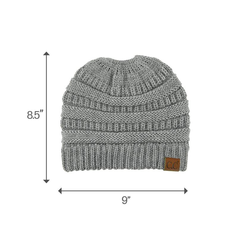 C.C Women's Stylish Ponytail Beanie - Perfect Knit Winter Hat for All Seasons