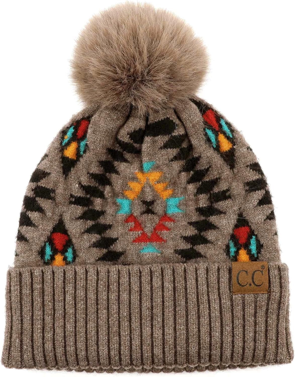 Stylish Chunky Cable Knit Beanie with Fur Pom - Your Must-Have for Winter & Fall!