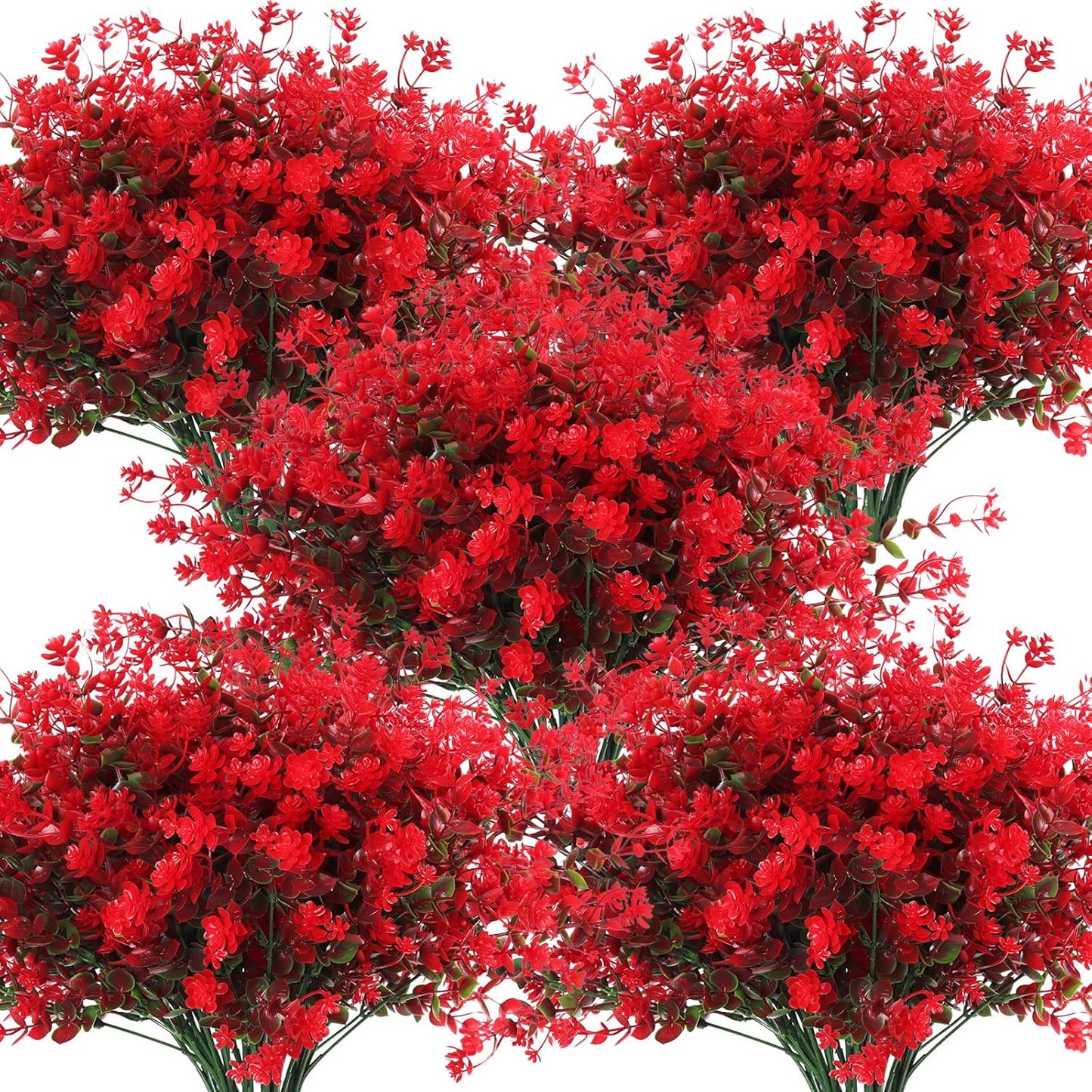 Vibrant 8 Bundle Set of No-Fade Artificial Fall Flowers - Ideal Faux Autumn Decor for Thanksgiving, Christmas, Weddings, and Home Garden!