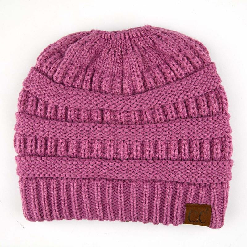 C.C Women's Stylish Ponytail Beanie - Perfect Knit Winter Hat for All Seasons